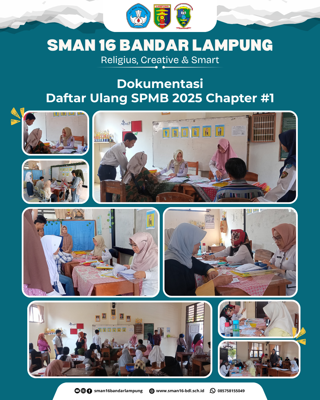 Kegiatan Daftar Ulang SPMB SMAN 16 Bandar Lampung Tahun Ajaran 2025/2026