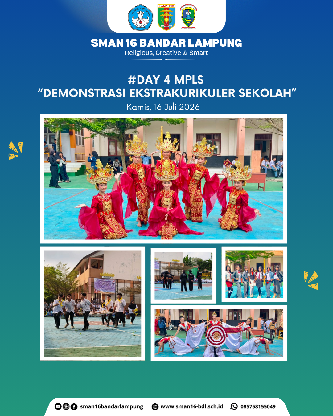 Hari Keempat MPLS SMAN 16 Bandar Lampung: Demonstrasi Ekstrakurikuler Sekolah