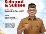 Kusnadi Resmi Jadi Kepala SMAN 1 Negeri Katon